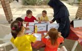 برپایی میز مشاوره و روانشناسی کودک با تست نقاشی در بوستان بانوان منطقه۱۹