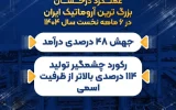 عملکرد درخشان بزرگ ترین آروماتیک ایران در ۶ ماهه نخست سال ۱۴۰۴/ جهش ۴۸ درصدی درآمد/ رکورد چشمگیر تولید ۱۱۴ درصدی بالاتر از ظرفیت اسمی عملکرد درخشان بزرگ ترین آروماتیک ایران در ۶ ماهه نخست سال ۱۴۰۴/ جهش ۴۸ درصدی درآمد/ رکورد چشمگیر تولید ۱۱۴ درصدی بالاتر از ظرفیت اسمی
