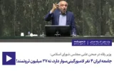 وزیر کار  در صحن علنی مجلس شورای اسلامی:  جامعه ایران چهار نفر لامبورگینی‌سوار دارد، نه ۲۷ میلیون ثروتمند