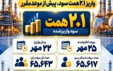 واریز ۲.۱ همت سود، پیش از موعد مقرر واریز ۲.۱ همت سود، پیش از موعد مقرر