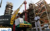 همراهی مدیرعامل بانک تجارت با سرپرست وزارت نفت در بازدید از بازسازی تأسیسات فازهای ۴و۵ پارس جنوبی